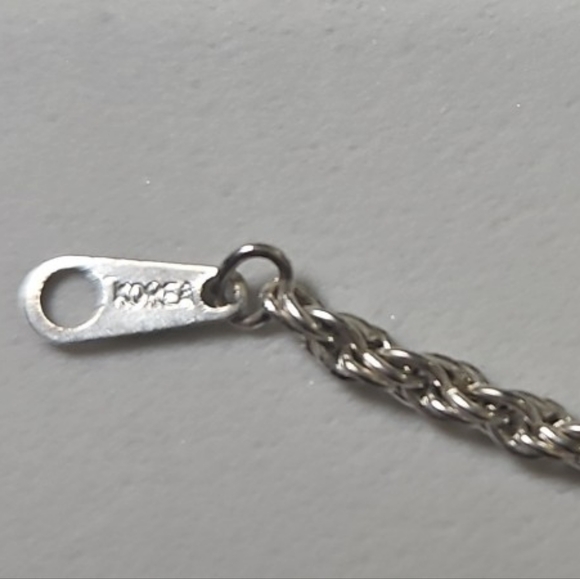 Silver Braided Rope Chain Anklet/Ankle Bracelet - Picture 7 of 11